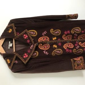 Boho Brown Velvet Coat - Free People Inspired